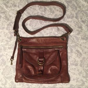 Leather crossbody purse by Fossil